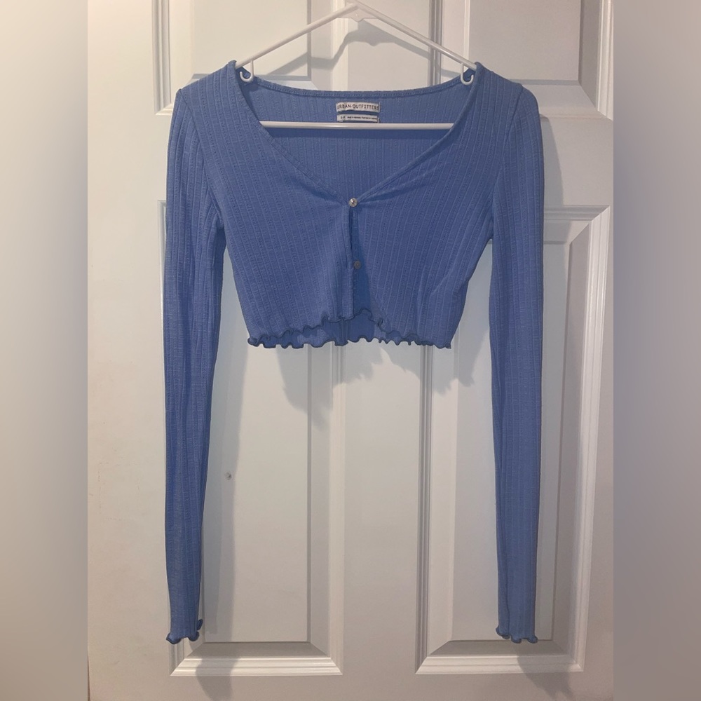 Urban Outfitters long sleeve top. Cropped with two buttons (size small)